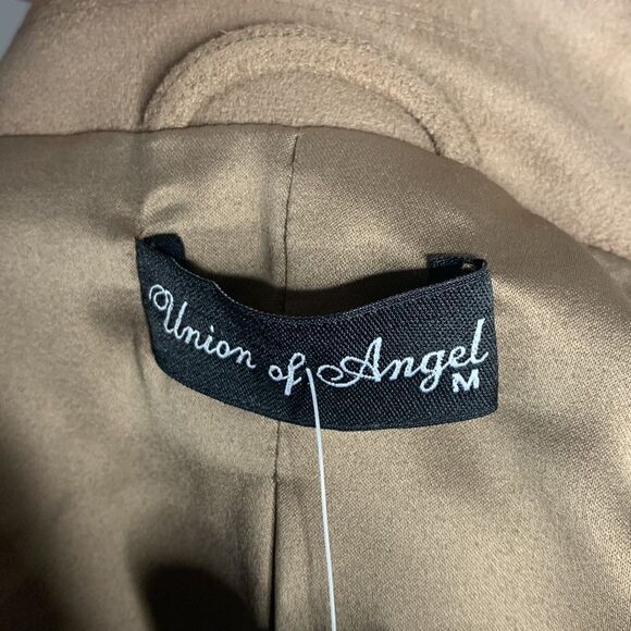 Union Of Angel Tan Fringe Faux Brushed Suede Shawna Jacket Size Medium - Picture 4 of 14